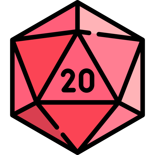 a red d20